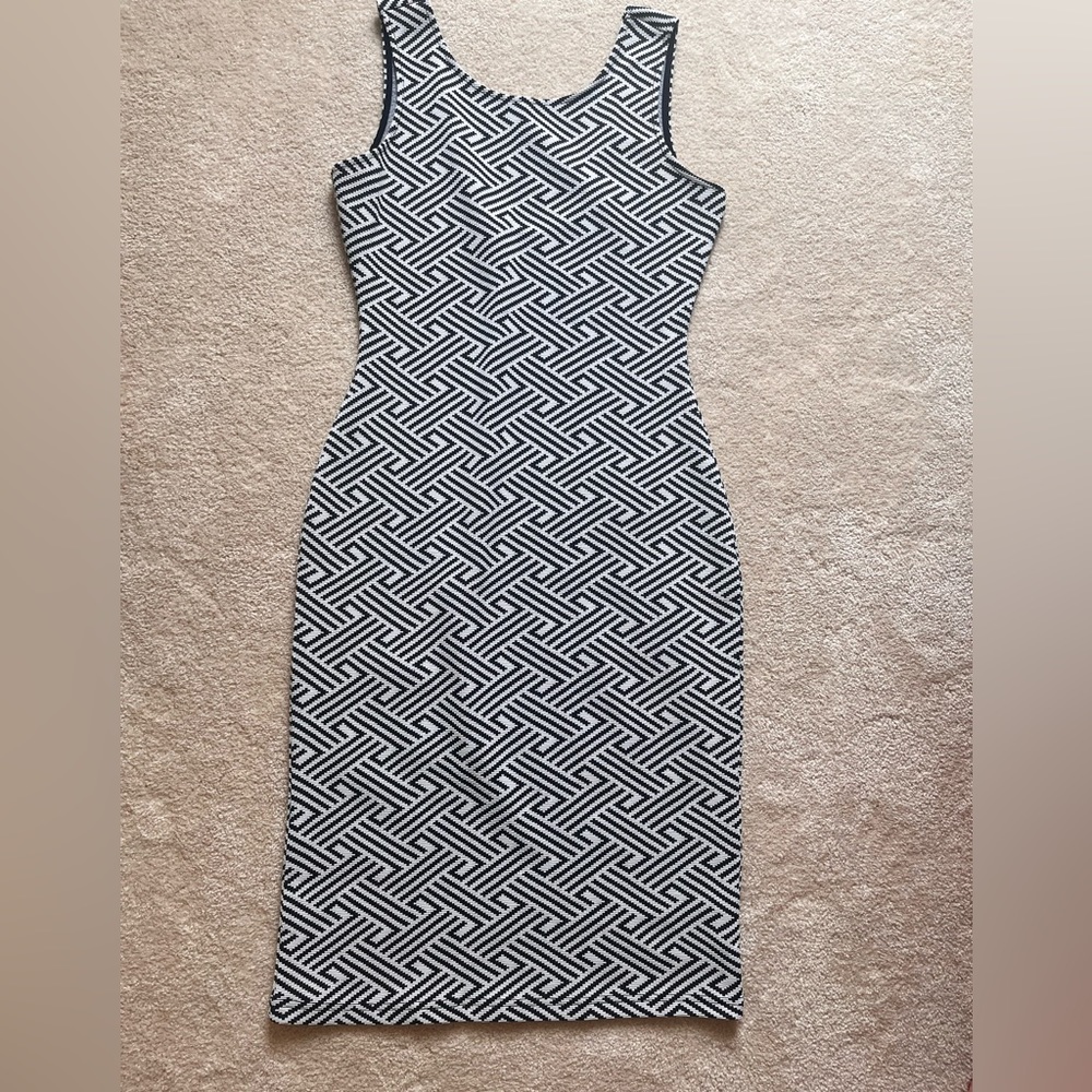 Black and White Tight Dress